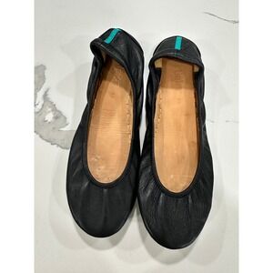 Tieks by Gavrieli Matte Black Leather Ballet Flats Foldable Shoes Womens 10